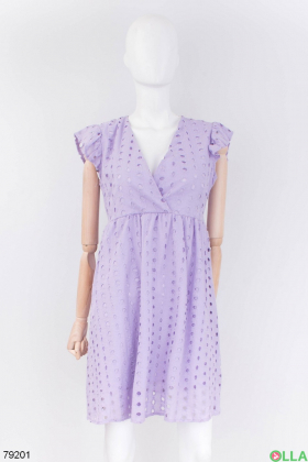 Женское лиловое платье