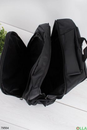 Чоловічий чорний рюкзак з принтом