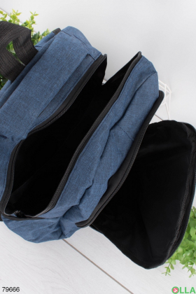 Женский темно-синий рюкзак с принтом