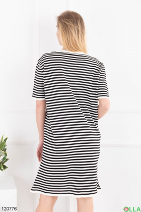Women's black and white striped dress