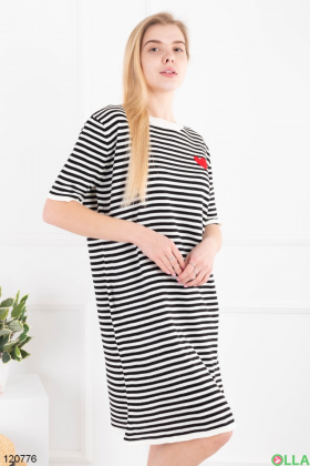 Women's black and white striped dress