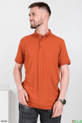 Men's coral polo shirt