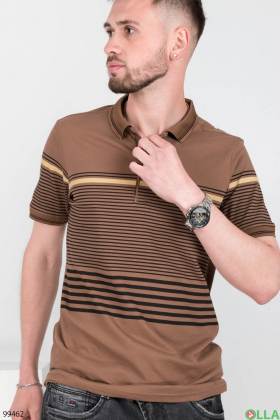 Men's brown polo shirt