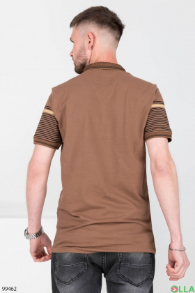 Men's brown polo shirt