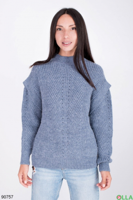 Женский синий свитер 