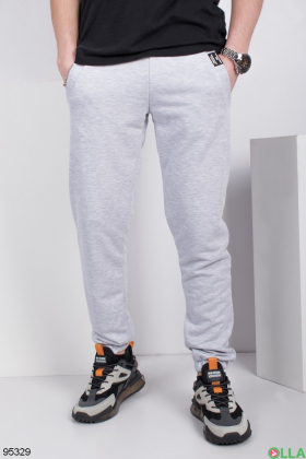Мужские светло-серые спортивные брюки
