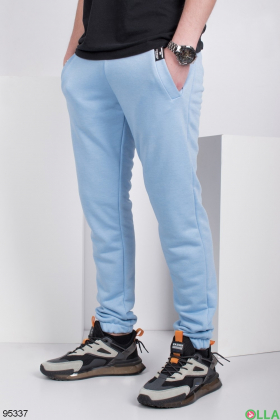 Мужские голубые спортивные брюки