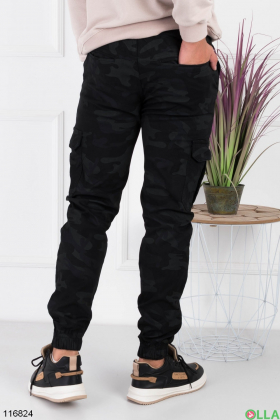 Men's black and gray jeans