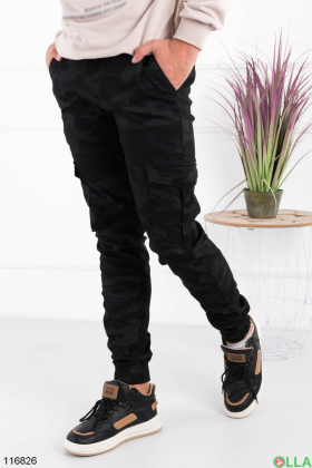 Men's black and green jeans