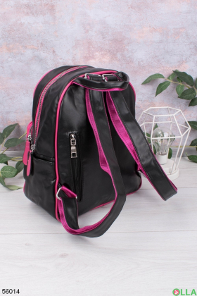 Женский Черно-розовый рюкзак