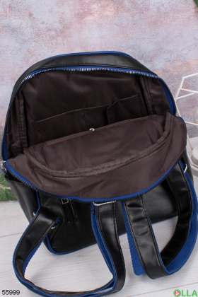Женский Черно-голубой рюкзак