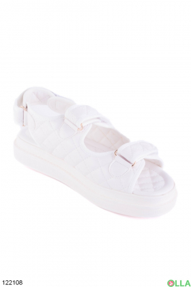 Women's white low-top sandals