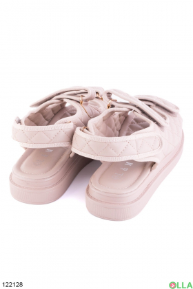 Women's beige low-top sandals