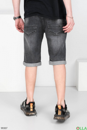 Чоловічі сірі джинсові шорти