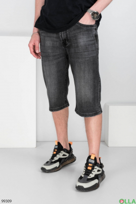 Мужские темно-серые джинсовые шорты