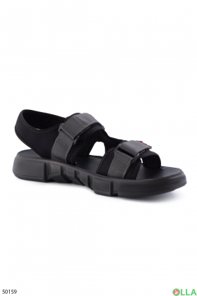 Men's black and gray sandals