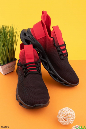 Чоловічі чорно-червоні кросівки