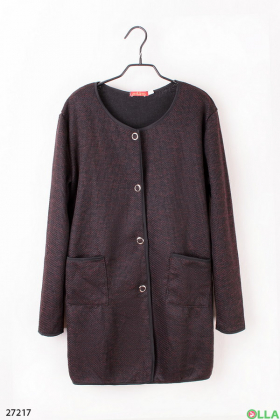 Women's purple cardigan with buttons