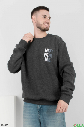 Men's dark gray fleece sweatshirt