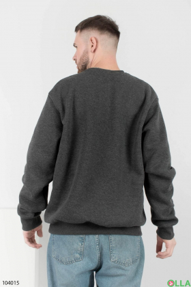Men's dark gray fleece sweatshirt