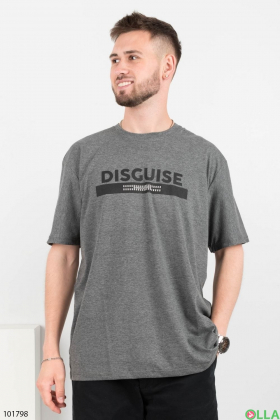 Чоловіча сіра футболка з принтом
