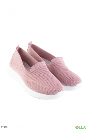 Жіночі рожеві кросівки з текстилю