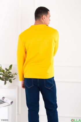 Men's yellow sweatshirt with inscription
