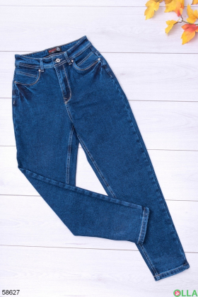 Женские синие джинсы