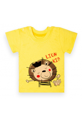 Детская яркая футболка для мальчиков FT-22-1/1 на рост (13125) Желтый 