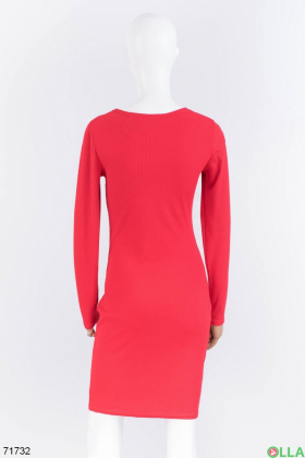 Жіноча червона трикотажна сукня