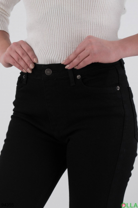 Жіночі чорні джинси-клеш