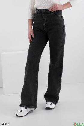 Жіночі сірі джинси-клеш