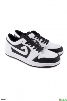 Men's black and white sneakers
