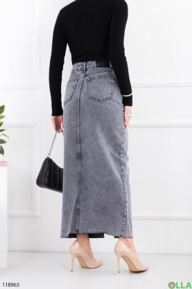 Women's gray denim skirt