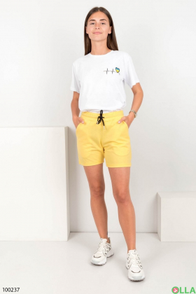 Жіночі жовті спортивні шорти