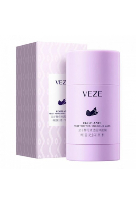 Маска для обличчя Veze Eggplants Yeast Refreshing Solid Mask з екстрактом баклажану 40 g 