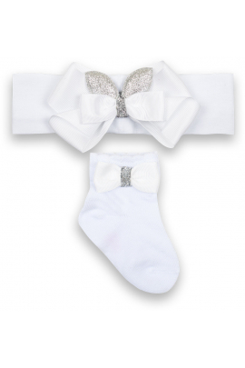 Детский комплект ободок с носками Gabbi КТ-20-30-2 от , (12698) Белый