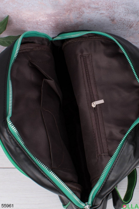 Женский Черно-зеленый рюкзак