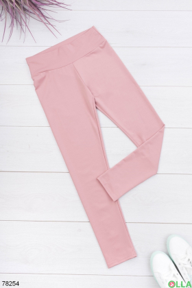 Women's pink athletic leggings