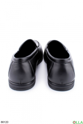 Чоловічі чорні туфлі з еко-шкіри