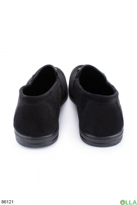 Чоловічі чорні туфлі з еко-замші