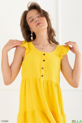 Женское желтое платье