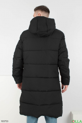 Чоловіча чорна зимня куртка