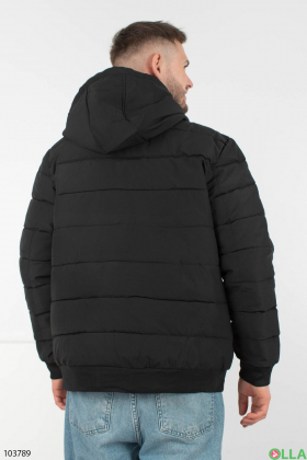 Мужская черная зимняя куртка-трансформер