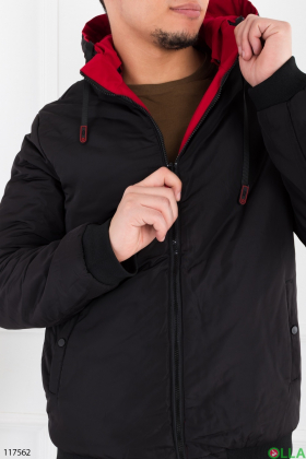 Men's reversible hooded windbreaker jacket
