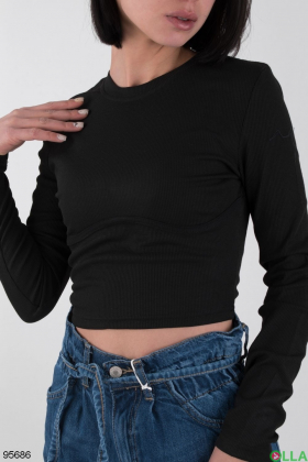 Women's Black Long Sleeve Top