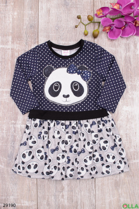 Платье с рисунком панды