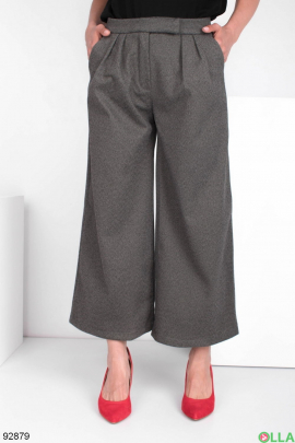 Женские темно-серые брюки-капри 