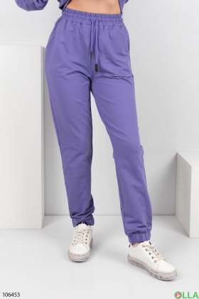 Женский фиолетовый спортивный костюм