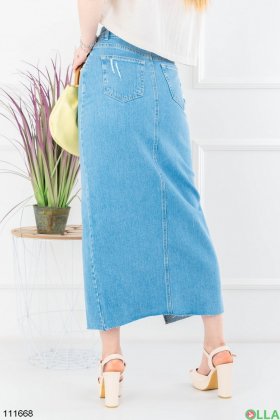 Women's blue denim skirt